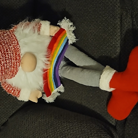Rainbow Santa Christmas Gnome Weighted Ledge Decor - Picture 12 of 12